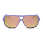 diff sport featuring the hangtime aviator sunglasses with a matte lavender frame and sherbet mirror polarized lenses front view