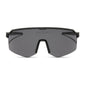 star wars™ x diff sport featuring the darth vader™ 4.0 shield sunglasses with a dark glossy black frame and black grey polarized lenses front view