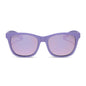 diff sport featuring the storm square sunglasses with a matte lavender frame and lavender mirror polarized lenses front view