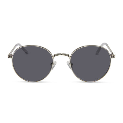 star wars x diff eyewear mace winduâ„¢ï¸ prescription sunglasses with space oxidized steel metal frame front view