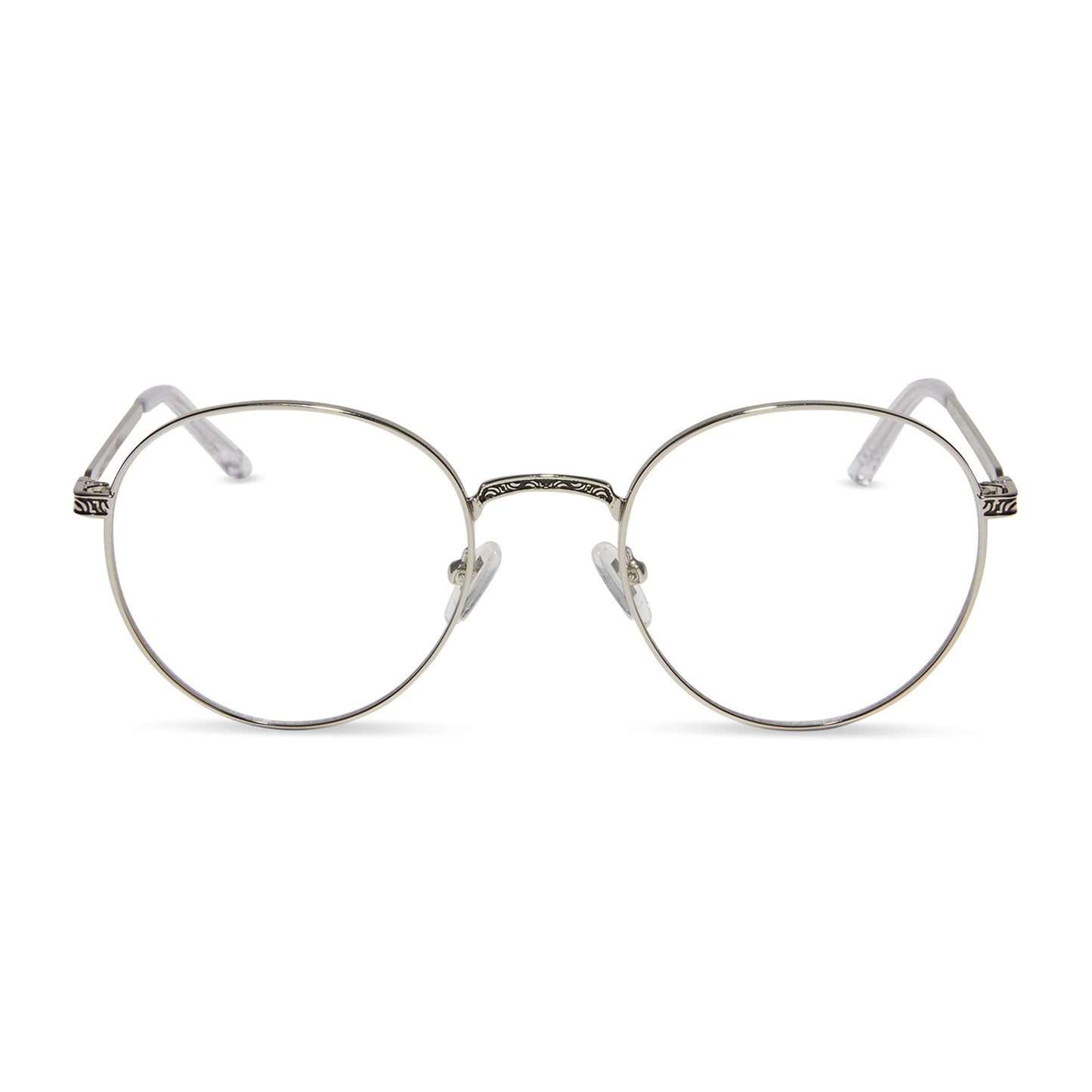 star wars x diff eyewear mace winduâ„¢ï¸ prescription glasses with space oxidized steel metal frame front view