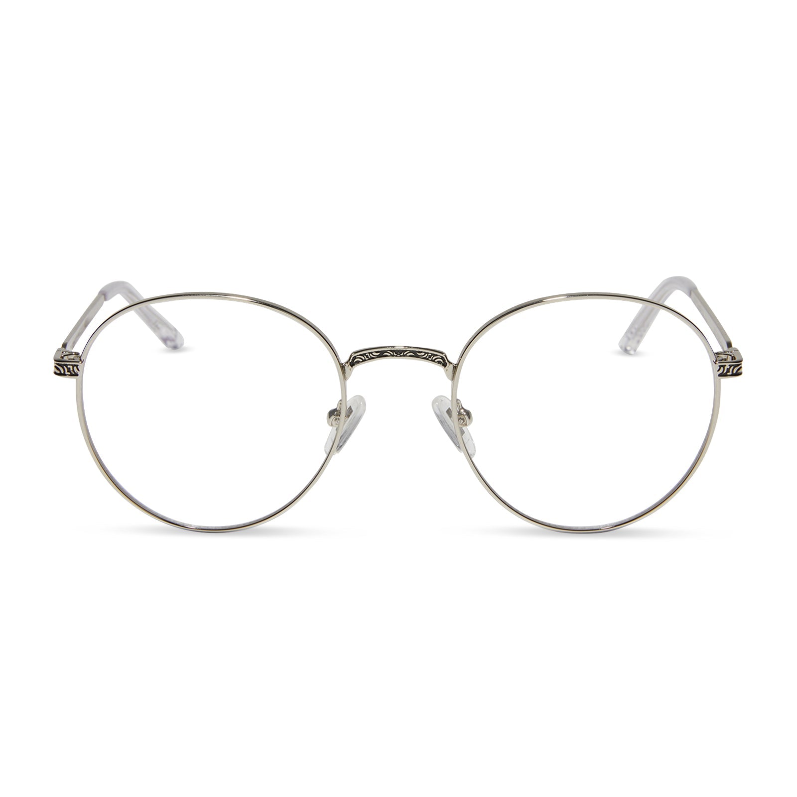 star wars x diff eyewear mace winduâ„¢ï¸ prescription glasses with space oxidized steel metal frame front view