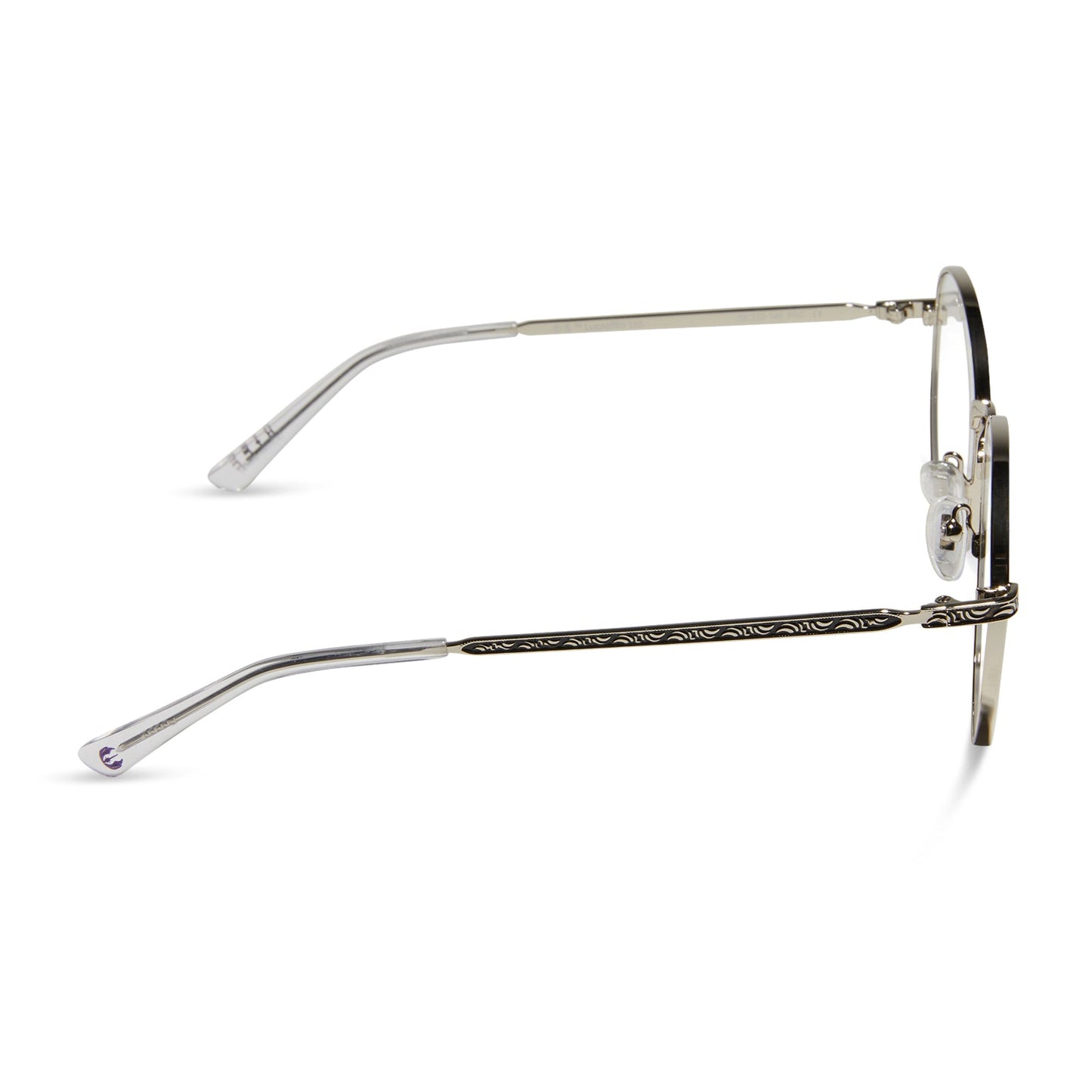 star wars x diff eyewear mace winduâ„¢ï¸ prescription glasses with space oxidized steel metal frame side view
