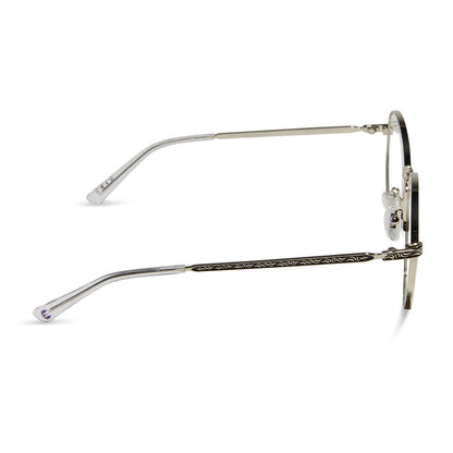star wars x diff eyewear mace winduâ„¢ï¸ prescription glasses with space oxidized steel metal frame side view