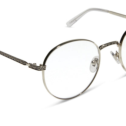 star wars x diff eyewear mace winduâ„¢ï¸ prescription glasses with space oxidized steel metal frame detailed view