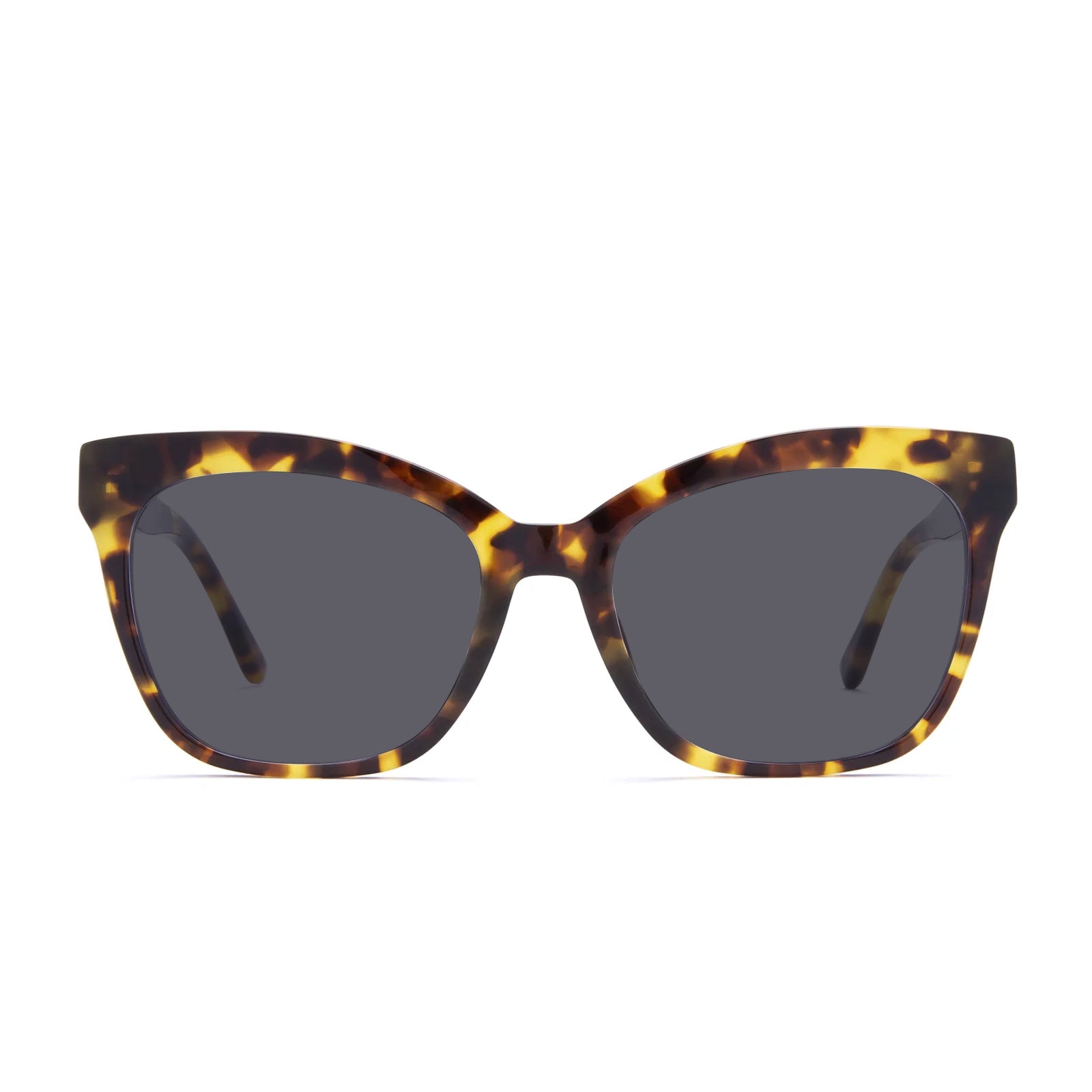 jessie james decker x diff eyewear featuring the winston prescription sunglasses in amber tortoise front view